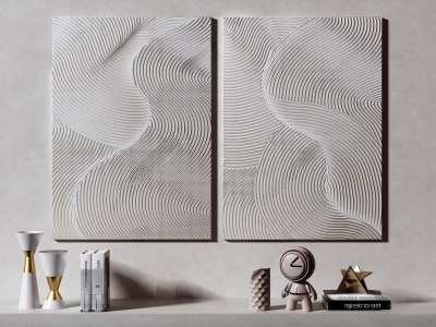 现代装饰画3D模型下载